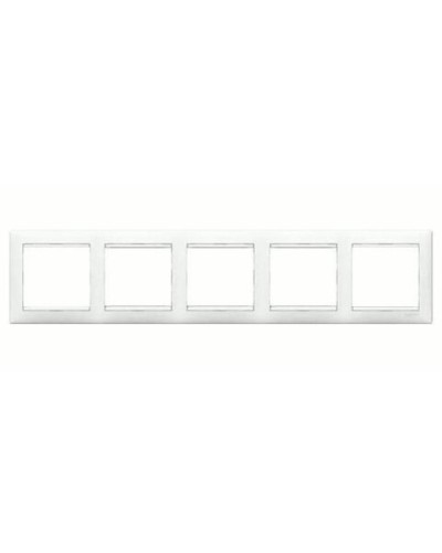 Рамка 5 постов горизонтальный монтаж белый Valena Legrand 774455 в Йошкар-Оле Аксессуары для кабель-канала Pintop.ru