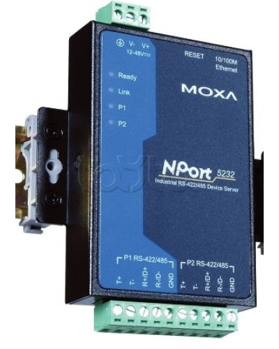 Сервер 2-портовый RS-422/485 в Ethernet Moxa NPort 5232I в Йошкар-Оле Дополнительное оборудование для ОПС Pintop.ru