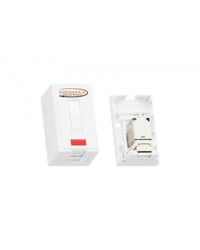 Розетка RJ45 1 порт кат.5e белая NIKOMAX (NMC-WO1UD2-FT-ST-WT) в Йошкар-Оле Розетки компьютерные и телефонные Pintop.ru