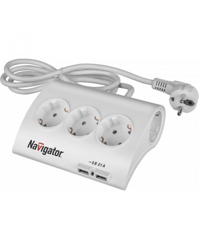 Удлинитель Navigator 71 544 NPE-USB-05-180-ESC-3X1.0 в Йошкар-Оле Блоки розеток Pintop.ru