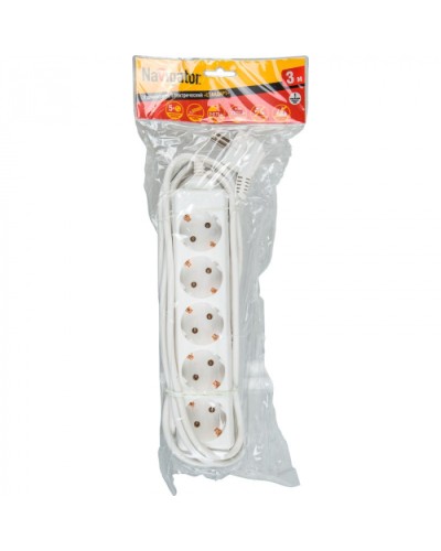 Удлинитель Navigator 71 556 NPE-S-05-500-E-3x0.75с/з 5 гн. 5м в Йошкар-Оле Блоки розеток Pintop.ru