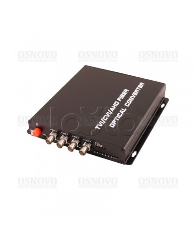 Приёмник 4 каналов видео оптический OSNOVO RA-H4/1F в Йошкар-Оле Видеоусилители, Модуляторы, Делители Pintop.ru