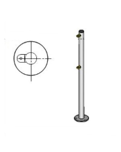 Стойка ограждения с 2-мя полупетлями под поворотную створку или секцию одностороняя Oxgard Стойка ограждения с 2-мя полупетлями односторонняя (ВЗР 1996.09.10) в Йошкар-Оле Ограждения Pintop.ru