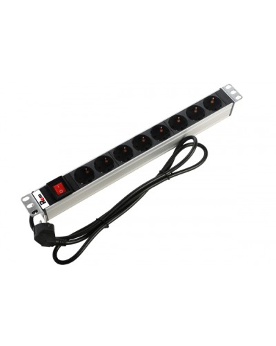 Блок розеток 1U, 8 розеток Schuko Rem R-16-8S-V-440-3 в Йошкар-Оле Блоки розеток Pintop.ru