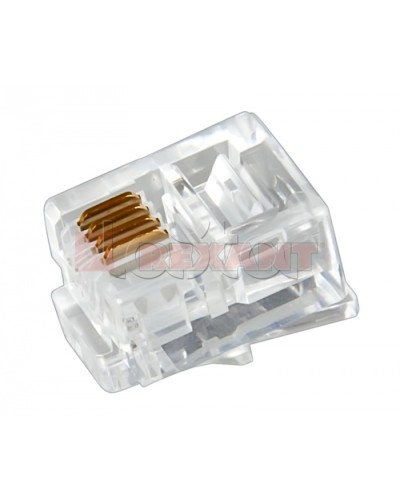 Джек телефонный 6P4C (100шт/уп) REXANT 05-1012 в Йошкар-Оле Коннекторы Pintop.ru