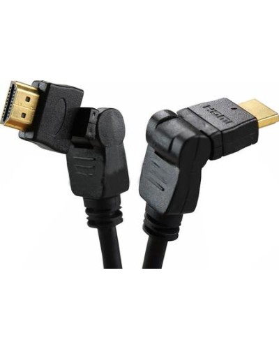 Шнур HDMI - HDMI gold 2 м с фильтрами угловой 360° (10шт/уп) REXANT 17-6204-3 в Йошкар-Оле Патч-корды и пигтейлы Pintop.ru