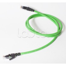 Коммутационный шнур категории 6, U/UTP, 4х2х(7х0,21), LSZH, 1м, зеленый SPL (500012)