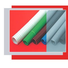 Труба гофрированная ПНД тяжелая диам 25 мм, с зондом, без галогена Экопласт 21125HF