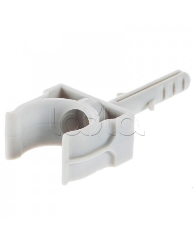 Держатель с дюбелем без шурупа для гофрированной или жесткой гладкой трубы D20 мм, без галогена Экопласт 41420HF в Йошкар-Оле Держатели, клипсы, скобы Pintop.ru