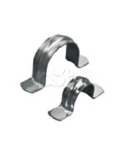 Скоба оцинкованная двухлапковая без монтажного отверстия, для трубы D32мм (1уп = 50шт) Экопласт (43633) в Йошкар-Оле Держатели, клипсы, скобы Pintop.ru
