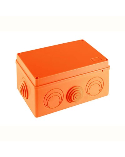 Коробка огн. E110, о/п 210х150х100мм, без галогена,8 вых., IP55, 4P, оранж. Экопласт (43866HF) в Йошкар-Оле Распределительные коробки Pintop.ru