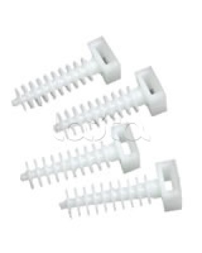 Держатель хомутов для установки в отверстиях D8 мм 37х13 мм Экопласт 47214 в Йошкар-Оле Крепеж: Дюбели, шурупы, саморезы Pintop.ru