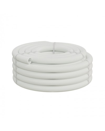 Труба ПП HF-FR гофрир. тяжелая, с зондом, без галогена, ПЛЛ 40мм Экопласт (61140HFR-W) - Труба ПП HF-FR гофрир. тяжелая, с зондом, без галогена, ПЛЛ диам.40мм ПВ-0 (20м) цвет белый 1 палл.=840м Экопласт в Йошкар-Оле Труба гофрированная Pintop.ru