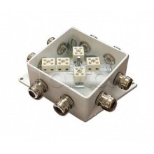 Коробка монтажная огнестойкая Гефест КМ-О (10к)-IP66-120х120, три ввода