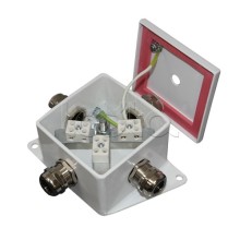 Коробка монтажная огнестойкая Гефест КМ-О (4к*6,0)-IP66, два ввода 80х80х68