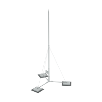 Вольностоящая молниеприемная мачта составная H10,2 м неразборное основание HD КМ-Профиль (TVMR-H10.2 HD)