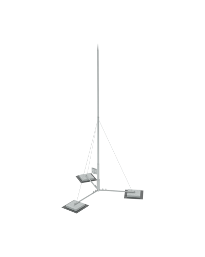 Вольностоящая молниеприемная мачта составная H10,2 м неразборное основание HD КМ-Профиль (TVMR-H10.2 HD) в Йошкар-Оле Монтажные материалы Pintop.ru