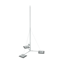 Вольностоящая молниеприемная мачта составная H12,1 м разборное основание HD КМ-Профиль (RTVMR-H12.1 HD)