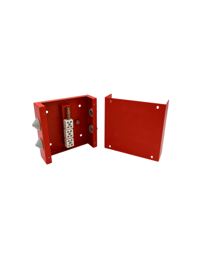 Коробка распределительная огнестойкая КРОПС, IP65, габаритные размеры 100х100х60 мм, для кабелей сечением до 4 мм2, 4 клеммы КМ-Профиль (FRJB-KM-ST4-4-04-КРОПС-IP65) в Йошкар-Оле Распределительные коробки Pintop.ru