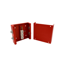 Коробка распределительная огнестойкая КРОПС, IP41, габаритные размеры 130х130х40 мм, для кабелей сечением до 6 мм2, 4 клеммы КМ-Профиль (FRJB-KM-ST2-6-04-КРОПС-IP41)
