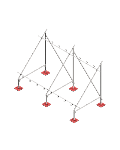 Опорная конструкция для установки нескольких солнечных панелей/коллекторов TECHNORAPTOR FOOT КМ-профиль (KM-TR-F-SSfMMPI-C) в Йошкар-Оле Системы видеонаблюдения Pintop.ru