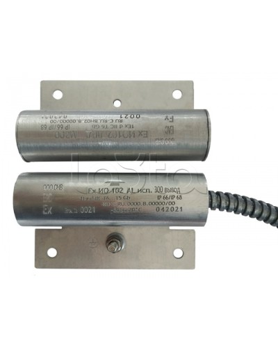 Извещатель охранный точечный магнитоконтактный взрывозащищённый Магнито-контакт Ех ИО102 Al исп.300 вывод с магнитом М-200 1Ex d IIC T6 Gb (кабель 2х0,75) в Йошкар-Оле Извещатели охранные (Ex) Pintop.ru