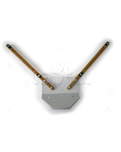 Узел с двумя стеклопластиковыми консолями для крепления двух блоковна плоскость заграждения, стены зданияили на другие электропроводные предметы Омега-микродизайн УКБ-22 в Йошкар-Оле Кронштейны и планки для извещателей Pintop.ru