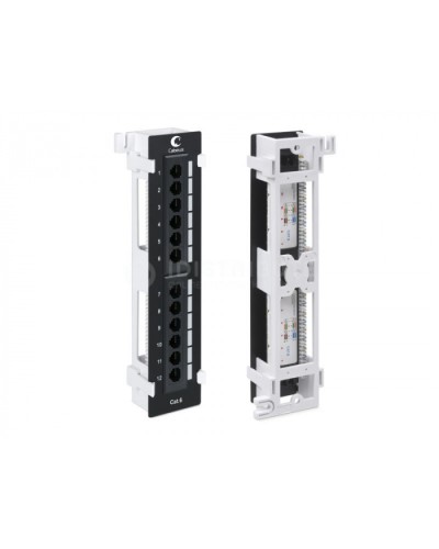 Патч-панель настенная, 12 портов RJ-45, категория 5E, Dual IDC с подставкой, черная в Йошкар-Оле Патч панель Pintop.ru