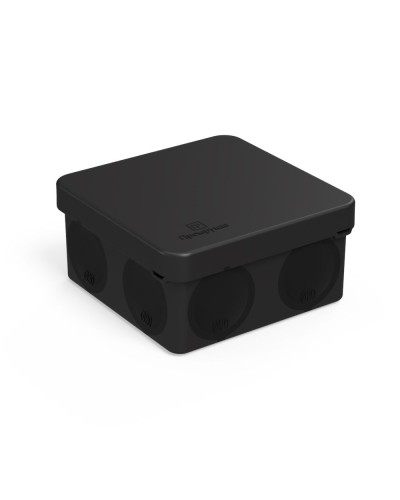 Коробка распред. 60-0210-9005м двухкомп. безгалогенная (HF) черная 80х80х40 (8шт/уп) Промрукав (60-0210-9005м) в Йошкар-Оле Распределительные коробки Pintop.ru