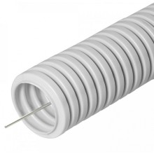 Труба гофрированная ПВХ сверхтяжелая 1100 Н серая с/з д16 (100м/5500м уп/пал) Промрукав (PR.0116321)