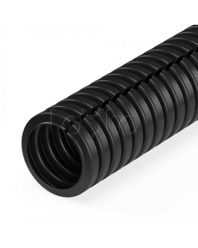 Труба гофр ПА негорючая (НГ) ст к ультраф разрезная черная dвн 7 мм, dнар 10 мм (10м/уп) Промрукав (PR02.0324) в Йошкар-Оле Труба гофрированная Pintop.ru