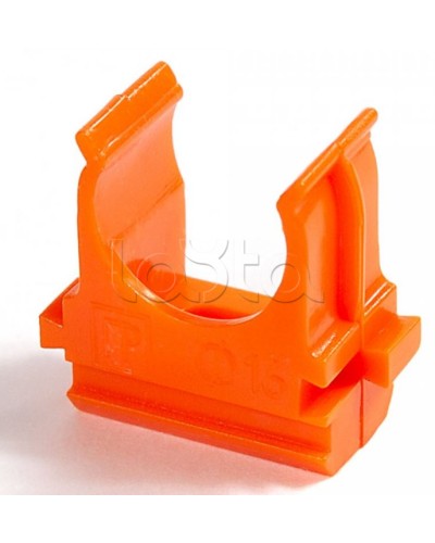 Крепёж-клипса для труб АБС-пластик оранжевая д25 в малой упаковке (10шт/500шт уп/кор) Промрукав (PR13.0068) в Йошкар-Оле Держатели, клипсы, скобы Pintop.ru