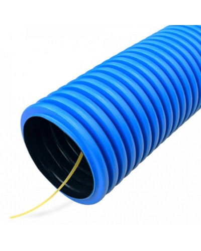 Труба гофрированная двустенная ПНД гибкая тип 750 (SN16) с/з синяя д110 (50м/уп) Промрукав (PR15.0054) в Йошкар-Оле Труба гофрированная Pintop.ru