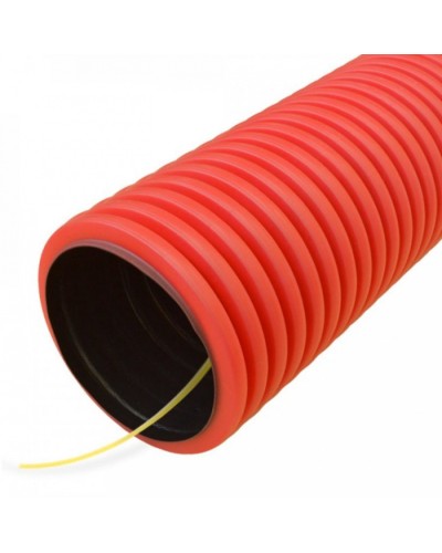 Труба гофрированная двустенная ПНД гибкая тип 450 (SN12) с/з красная д110 (20м/уп) Промрукав (PR15.0241) в Йошкар-Оле Труба гофрированная Pintop.ru