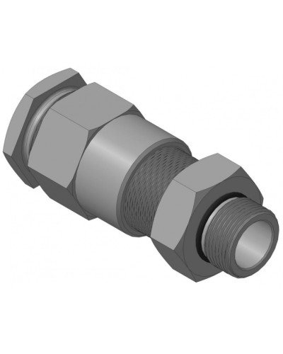 Кабельный ввод для бронированного кабеля с двойным уплотнением резьбой G3/4, внешним диаметром кабеля D=18-22 мм и проходным диаметром кабеля d=8-12 мм Спектрон КВБ-22/12-2У-М-G3/4 в Йошкар-Оле Аксессуары для кабель-канала Pintop.ru