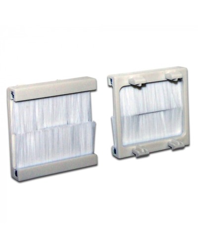 Вставка с белым щеточным вводом, 45х45 LANMASTER (LAN-SIP-23BR-WH) в Йошкар-Оле Коннекторы ВО Pintop.ru