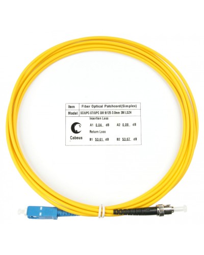 Шнур оптический simplex SC-ST 9/125 sm 3м LSZH Cabeus FOP(s)-9-SC-ST-3m в Йошкар-Оле Патч-корды оптические Pintop.ru