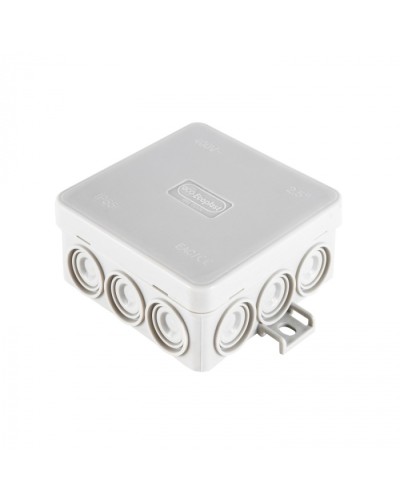 Коробка огн. E110, о/п 85х85х38мм, без галогена, 12 вых., IP55, 4P, серый Экопласт (43155HF-GR) в Йошкар-Оле Распределительные коробки Pintop.ru