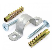 Комплекты для крепления ОКЛ с использованием самореза, дюбеля и скобы СМД 19-20 (100 шт) Промрукав (PR08.5003)