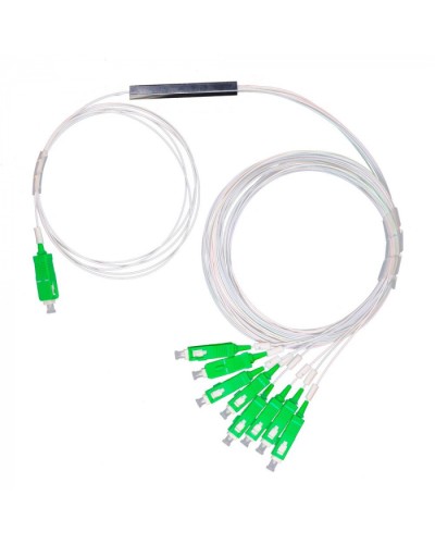 Разветвитель план 1х8 окон SC/APC 9/125 вывод 1,5м буфер 0.9мм 1260/1650 Cabeus (FCT-PLC-1/8-9-SC/A-1.5-0.9) в Йошкар-Оле Оптические разветвители (сплиттеры) Pintop.ru