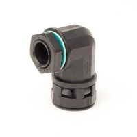 Монтажный комплект муфта 90 грд. труба-коробка DN 23 мм, М25х1,5, полиамид, цвет черный DKC PACN23M25N