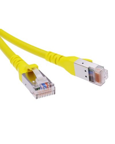 Патч-корд экранированный CAT6A SF/UTP 4х2, LSZH, желтый, 1м DKC RN6ASF4510YL в Йошкар-Оле Патчкорды (медные) Pintop.ru