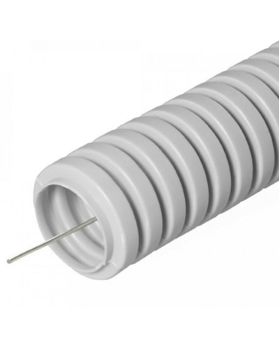 Труба гофрированная ПВХ тяжелая 750 Н серая с/з д20 (50м/уп) Промрукав (PR.0120415) в Йошкар-Оле Труба гофрированная Pintop.ru