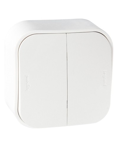 Выключатель двухклавишный Quteo Legrand (782202) в Йошкар-Оле Аксессуары для кабель-канала Pintop.ru