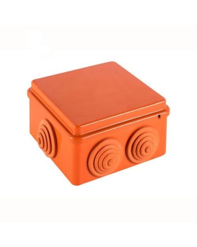 JBS100 Коробка огн. E110, о/п 100х100х55мм, без галогена, 6 вых., IP55, 10P, (0,15-2,5 мм2), цвет оранж. Экопласт (43427HF) в Йошкар-Оле Распределительные коробки Pintop.ru