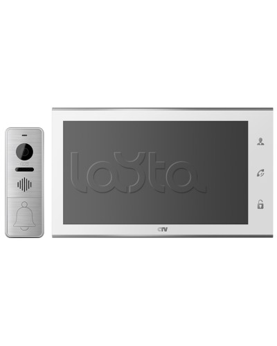Комплектвидеодомофона CTV-DP4105AHD (белый) в Йошкар-Оле Комплекты домофонов Pintop.ru