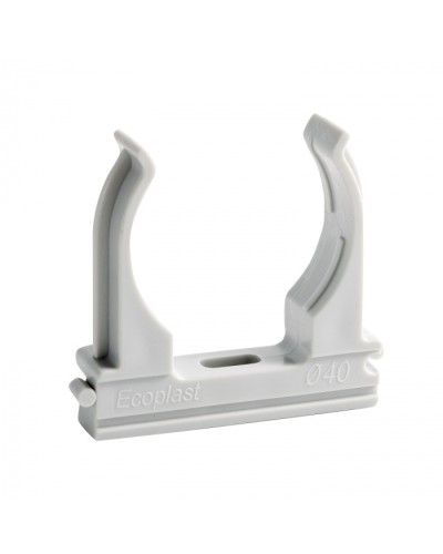 CF40G Держатель (клипса), без галогена, для труб D40мм (10шт) Экопласт (41740-10HF) в Йошкар-Оле Держатели, клипсы, скобы Pintop.ru
