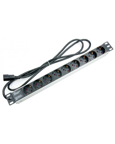Блок на 9 розеток IEC 320 горизонтальный для 19 шкафов Cabeus PDU-9P-2IEC в Йошкар-Оле Блоки розеток Pintop.ru