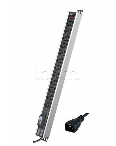 Блок распределения питания вертикальный для 19 шкафов DKC R5V12CBOPCDC19 в Йошкар-Оле Блоки розеток Pintop.ru