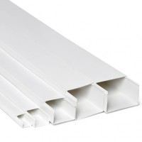 Кабель-канал 40x40x2000, двойной замок, белый (ПожТехКабель)